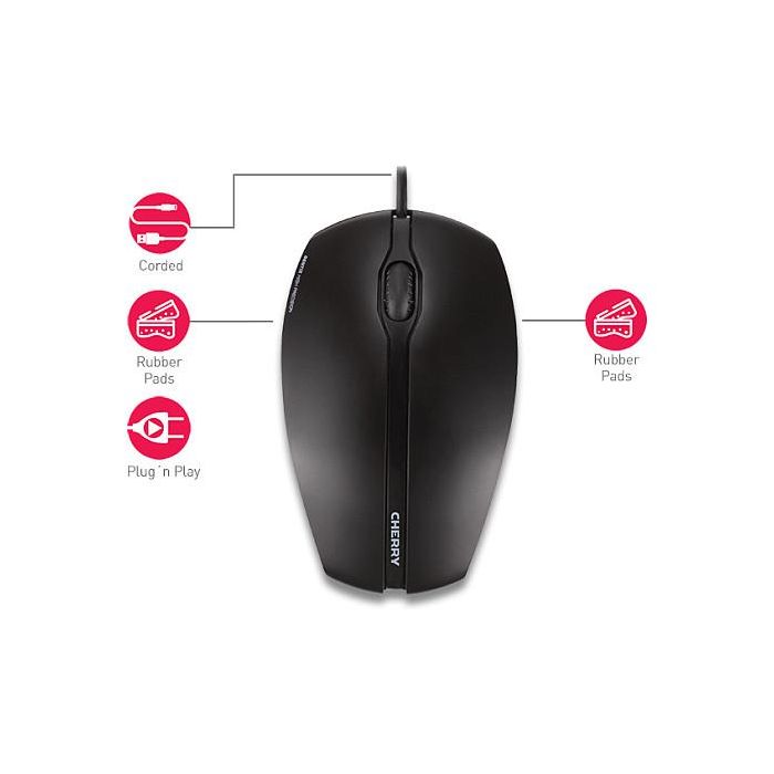 Cherry Gentix Illuminated Ratón Óptico USB Tipo A 1000 DPI Negro Ambidextro 3
