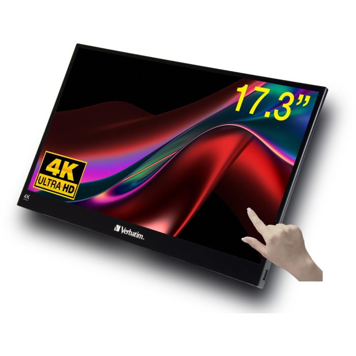 Verbatim PMT-17-4K Monitor Portátil Táctil 17.3" Ultra HD 4K Negro