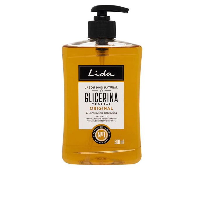 Lida Jabón de Manos 100% Natural con Glicerina Vegetal - Hidratación Intensiva 500 ml Lida Jabón de Manos 100% Natural con Glicerina Vegetal - Hidratación Intensiva 500 ml