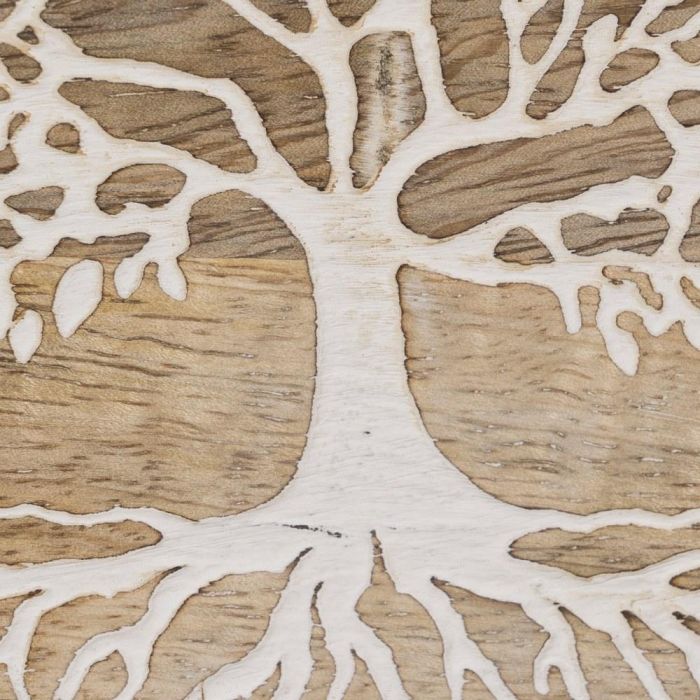 Percha Blanco-Natural Madera de Mango 38 X 5 X 18 cm