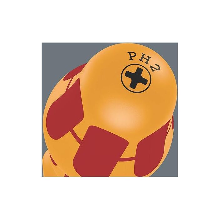 Wera 05051575001 Juego de 6 Destornilladores Kraftform VDE Aislados, Planos, Mangos Rojo/Amarillo 4