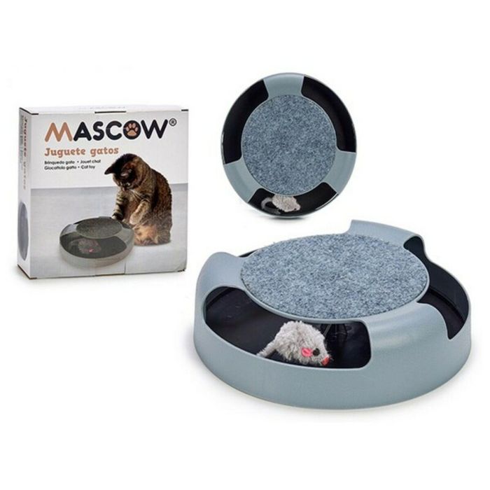 Juguete para gatos Ratón Rueda Gris Polipropileno 25 x 6,5 x 25 cm 1 Juguete para gatos Ratón Rueda Gris Polipropileno 25 x 6,5 x 25 cm 1