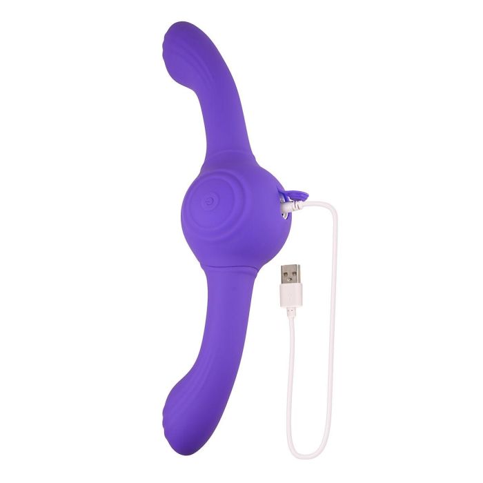 Consolador de Doble Penetración Evolved Our Gyro Vibe Morado 9 Consolador de Doble Penetración Evolved Our Gyro Vibe Morado 9