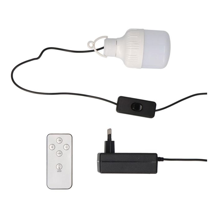 Edm Ventilador de pie solar 25W, aspas Ø40 cm, 3 velocidades, altura regulable, panel solar, blanco 1