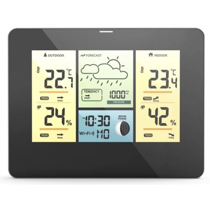 Hama Estación Meteorológica Negro, Pantalla a Color, Compatible con Alexa y Siri, Higrómetro, Termómetro, Previsión Meteorológica 2 Hama Estación Meteorológica Negro, Pantalla a Color, Compatible con Alexa y Siri, Higrómetro, Termómetro, Previsión Meteorológica 2