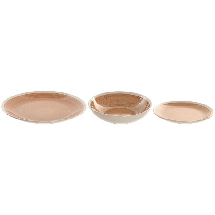 Vajilla Home ESPRIT Blanco Naranja Gres 18 Piezas 4 Vajilla Home ESPRIT Blanco Naranja Gres 18 Piezas 4
