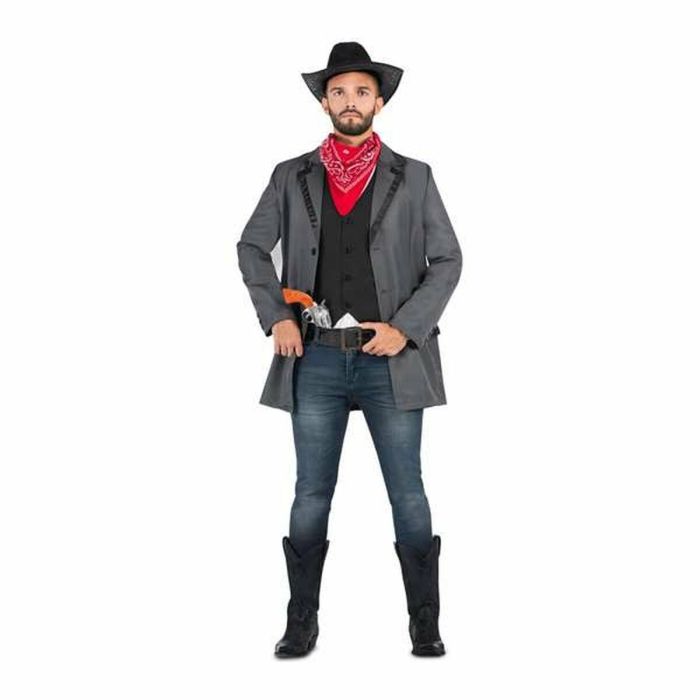 Disfraz pistolero rebelde sombrero, bandana, chaqueta, chaleco y cinturón talla XL Disfraz pistolero rebelde sombrero, bandana, chaqueta, chaleco y cinturón talla XL