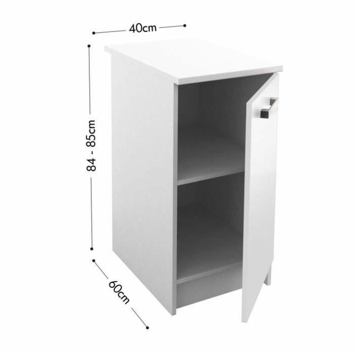 START Mueble bajo de cocina L 40 cm - Blanco brillo 1 START Mueble bajo de cocina L 40 cm - Blanco brillo 1