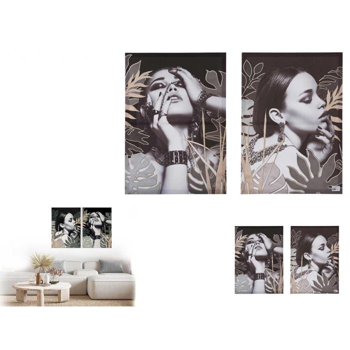 Set 2 Lienzos Mujeres Con Joyas 50x70 cm - Giftdecor (6 Unidades) Set 2 Lienzos Mujeres Con Joyas 50x70 cm - Giftdecor (6 Unidades)