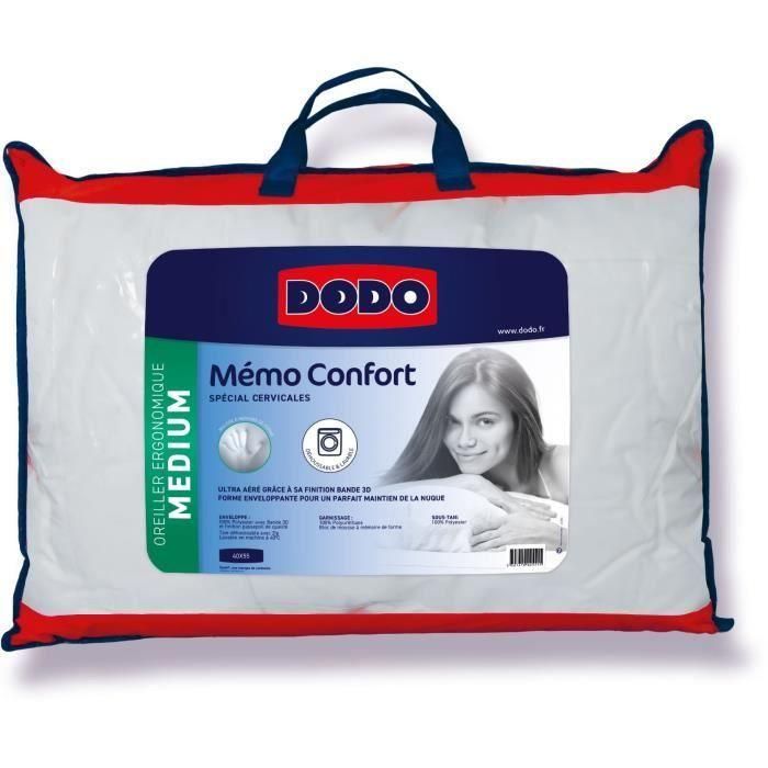 DODO - Almohada confort Memo - 40 x 55 cm - Blanco