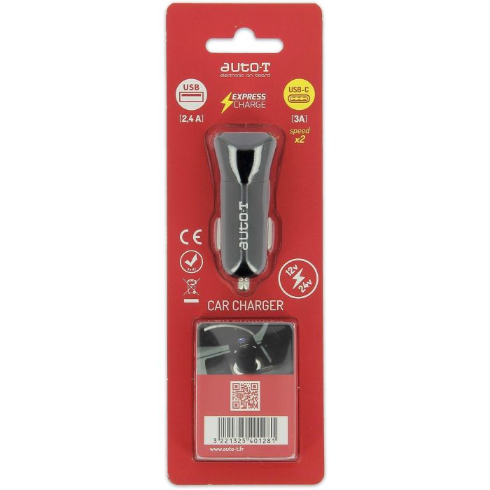 Enchufe - AUTO T - 540128 - 12/24 V - USB - USB-C 3 Enchufe - AUTO T - 540128 - 12/24 V - USB - USB-C 3