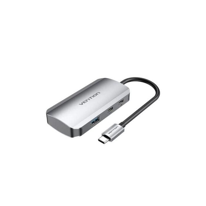 Vention TNDHB Hub USB Tipo-C 3.1 Externo con 3 Puertos USB-A y 2 Puertos USB Tipo-C (1x Power Delivery 100W) Gris 0 Vention TNDHB Hub USB Tipo-C 3.1 Externo con 3 Puertos USB-A y 2 Puertos USB Tipo-C (1x Power Delivery 100W) Gris 0