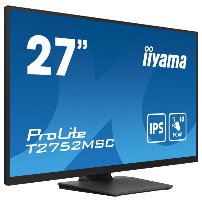 iiyama ProLite T2752MSC-B1 - Monitor Táctil 27" Full HD (1920x1080) IPS 5ms 60Hz con Altavoces, HDMI, DisplayPort y USB