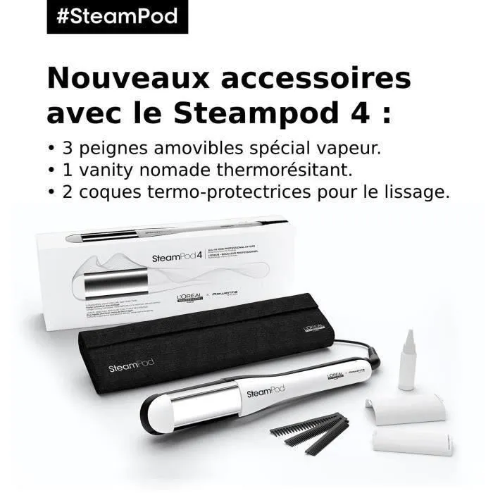 L'Oréal Professionnel Steampod 4.0 Placa de cerámica de alta resistencia LO3474637116491 5