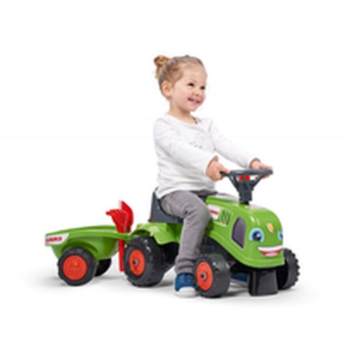 Falk 212C Tractor Porta-Tractor Claas con Remolque, Pala y Rastrillo para Niños +1 Año - Juguete Didáctico de Habilidades Motoras y Equilibrio 1 Falk 212C Tractor Porta-Tractor Claas con Remolque, Pala y Rastrillo para Niños +1 Año - Juguete Didáctico de Habilidades Motoras y Equilibrio 1