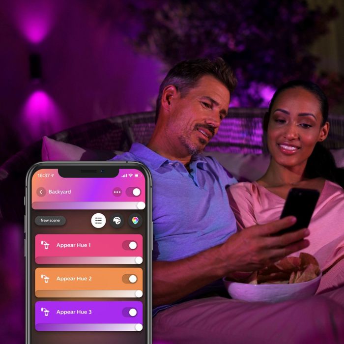 Philips Hue White & Color Ambiance Appear Wandleuchte rund Schwarz 1200lm 7