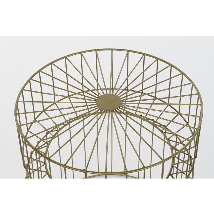 DKD Home Decor Mesita Auxiliar Glam para Salón Dormitorio de Metal Dorado - 40.5x46x40.5 cm 1 DKD Home Decor Mesita Auxiliar Glam para Salón Dormitorio de Metal Dorado - 40.5x46x40.5 cm 1