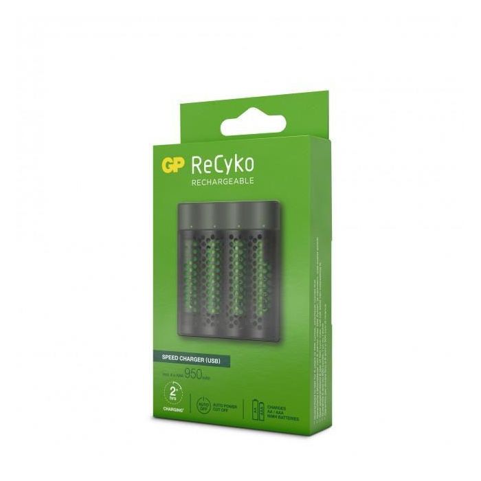 GP ReCyko Speed Charger M451, Cargador Rápido de Pilas NiMH con 4 Pilas AAA 950mAh Incluidas 1 GP ReCyko Speed Charger M451, Cargador Rápido de Pilas NiMH con 4 Pilas AAA 950mAh Incluidas 1