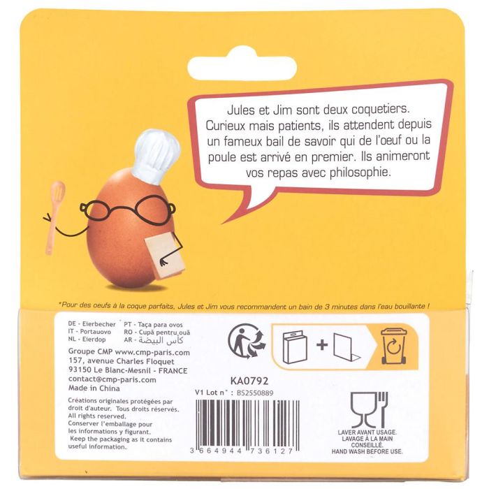 Cook Concept Huevera Pata Pollo - Juego De 2 Piezas, Colección Ludique, Polipropileno 5