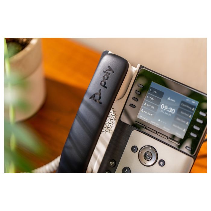 HP Poly Edge E300 Teléfono IP Negro 8 Líneas Pantalla IPS 3.5" PoE Gigabit Ethernet 2