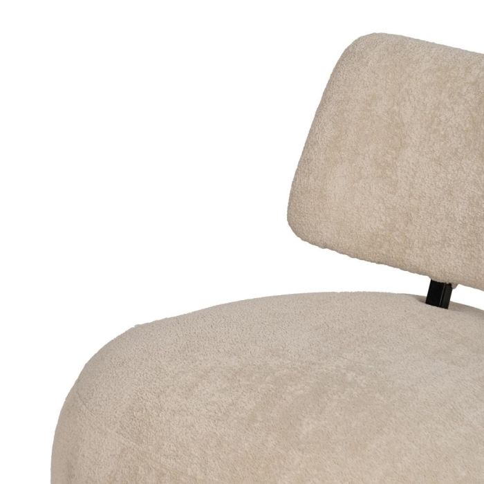 Sillón Beige Tejido Salón 67 X 73 X 67 cm