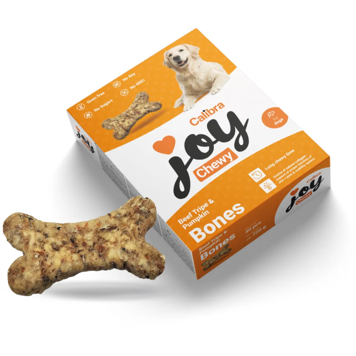 Calibra Joy Dog Chewy Hueso Vacuno Y Calabaza 30 Unidades 720 gr