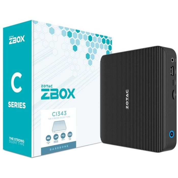 Zotac ZBOX CI343 NANO Mini-PC Barebone Intel N100 2xDDR5 SODIMM SATA M.2 7