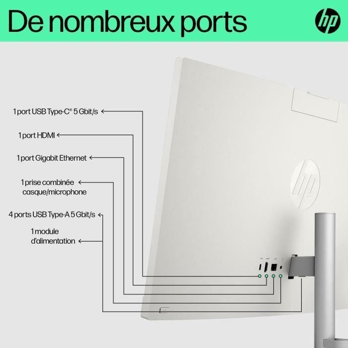 PC de escritorio HP All-in-One 24-cr0038nf - 23.8 FHD - Ryzen 5 7520U - 8GB RAM - 512GB SSD - Windows 11 - Teclado + Ratón 4 PC de escritorio HP All-in-One 24-cr0038nf - 23.8 FHD - Ryzen 5 7520U - 8GB RAM - 512GB SSD - Windows 11 - Teclado + Ratón 4