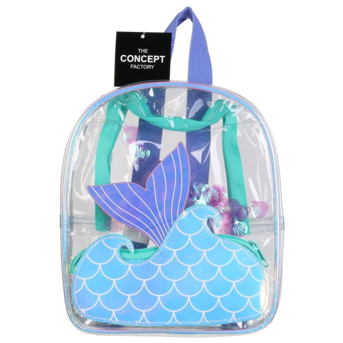 The Concept Factory Mochila Infantil Sirena Transparente PVC 1
