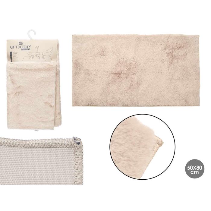 Alfombra Rabbit 50X80 Cm Beige Claro Giftdecor (6 Unidades) Alfombra Rabbit 50X80 Cm Beige Claro Giftdecor (6 Unidades)