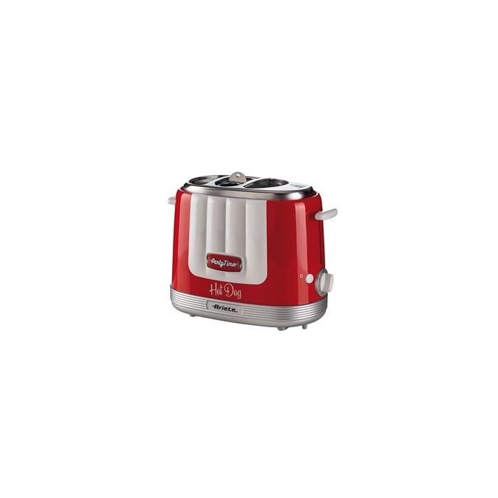 Ariete 206/00 Máquina de Hot Dog Party Time Roja - 5 Niveles de Cocción, Expulsión Automática Ariete 206/00 Máquina de Hot Dog Party Time Roja - 5 Niveles de Cocción, Expulsión Automática