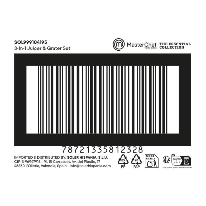Inde Exprimidor y Rallador 4 en 1, 13.7x9.1x13.8 cm, 3.57 kg (12 Unidades) 2