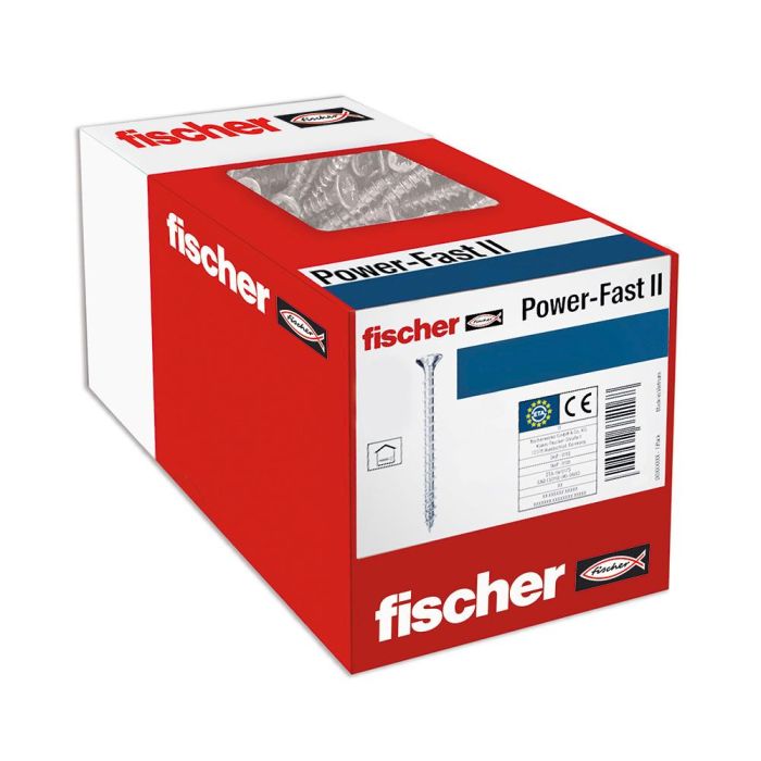 Fischer Caja 200 tornillos fpf ii czf 5,0x50 bc 670403 - Tornillo de madera, cabeza avellanada, rosca total, engarce pozi drive, acabado cincado 1 Fischer Caja 200 tornillos fpf ii czf 5,0x50 bc 670403 - Tornillo de madera, cabeza avellanada, rosca total, engarce pozi drive, acabado cincado 1