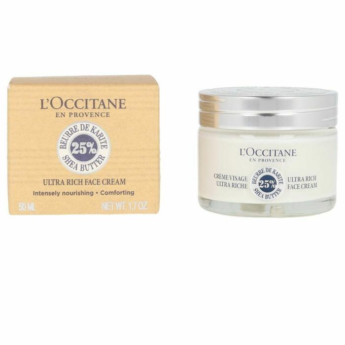 L'Occitane En Provence KARITÉ Crème Visage Ultra Riche con 25% Karité, Hidratante 48h, Piel Muy Seca y Sensible, 50 ml