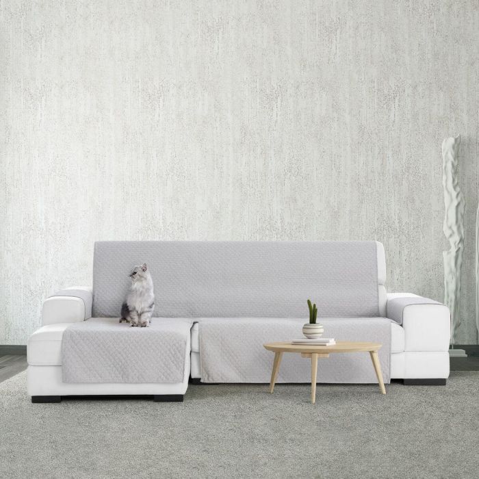 Funda para chaise longue de brazo corto izquierdo Eysa SILVER Gris claro 100 x 110 x 290 cm 4