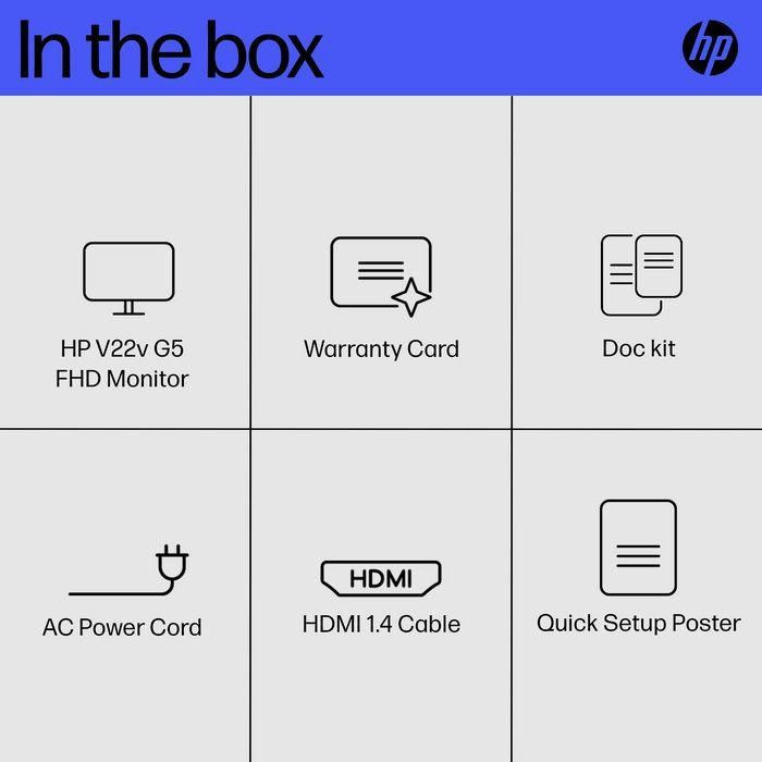 HP V22v G5 Monitor FHD 54.5 cm (21.45 pulgadas) para Productividad Diaria 19