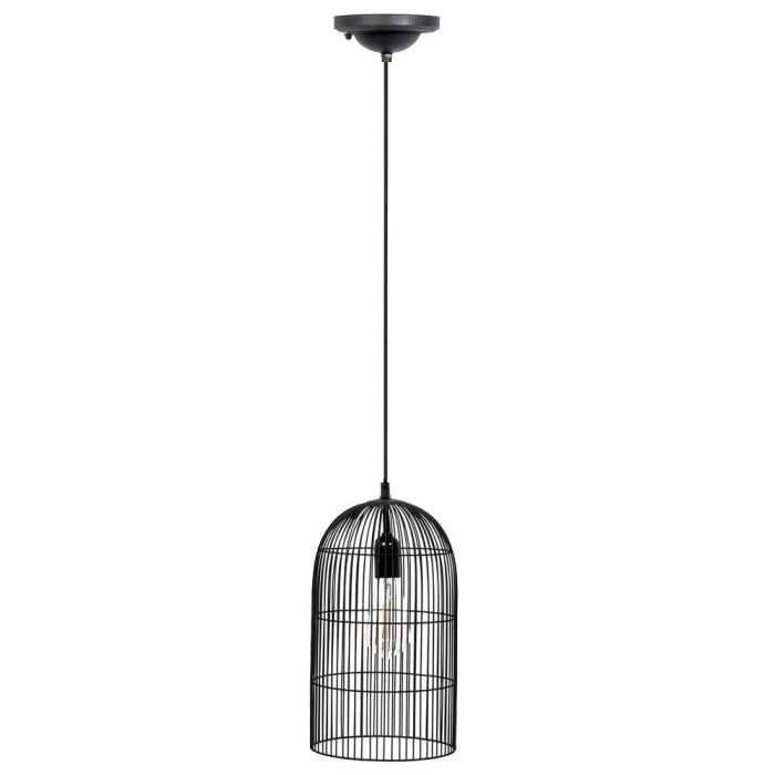 Lámpara Colgante Jaula Negra Home Deco Light