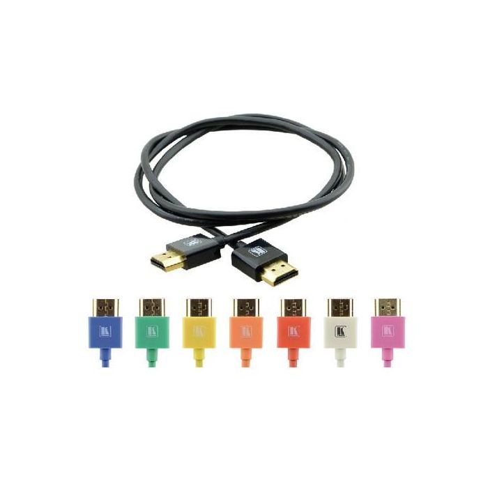 Kramer Cable HDMI 3m Flexible Alta Velocidad con Ethernet Ultra Plano Negro 97-0132010