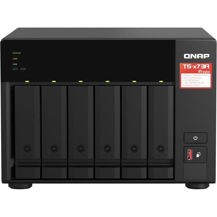 QNAP TS-673A NAS Server 6 Bahías AMD Ryzen Embedded V1500B 2.2 GHz 8GB RAM SATA III 2.5GbE Torre 0 QNAP TS-673A NAS Server 6 Bahías AMD Ryzen Embedded V1500B 2.2 GHz 8GB RAM SATA III 2.5GbE Torre 0