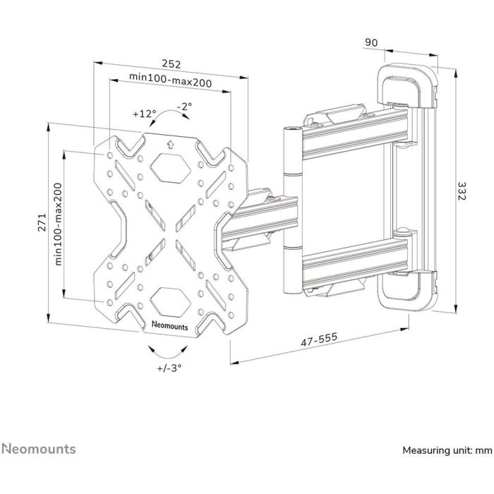 Soporte TV Neomounts WL40S-850BL12 32-55" 32" 55" 40 kg 11