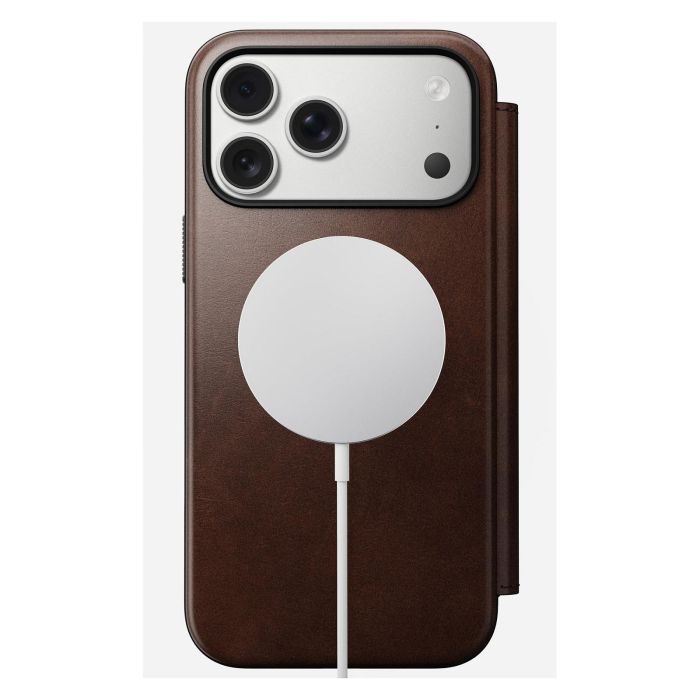 Nomad iPhone 17 Pro Max Funda Folio Modern Leather Rustic Brown con Cierre Magnético, MagSafe y Bolsillo para 3 Tarjetas 2 Nomad iPhone 17 Pro Max Funda Folio Modern Leather Rustic Brown con Cierre Magnético, MagSafe y Bolsillo para 3 Tarjetas 2