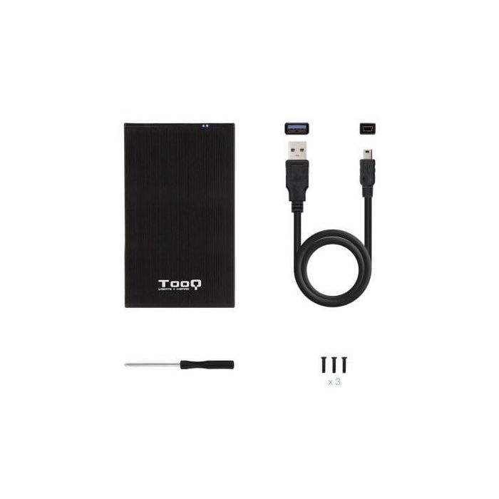 TooQ TQE-2522B Caja Externa para Disco Duro 2.5" USB 3.1 (5Gbps) con Soporte UASP SATA III hasta 4TB Aluminio Negro 4 TooQ TQE-2522B Caja Externa para Disco Duro 2.5" USB 3.1 (5Gbps) con Soporte UASP SATA III hasta 4TB Aluminio Negro 4