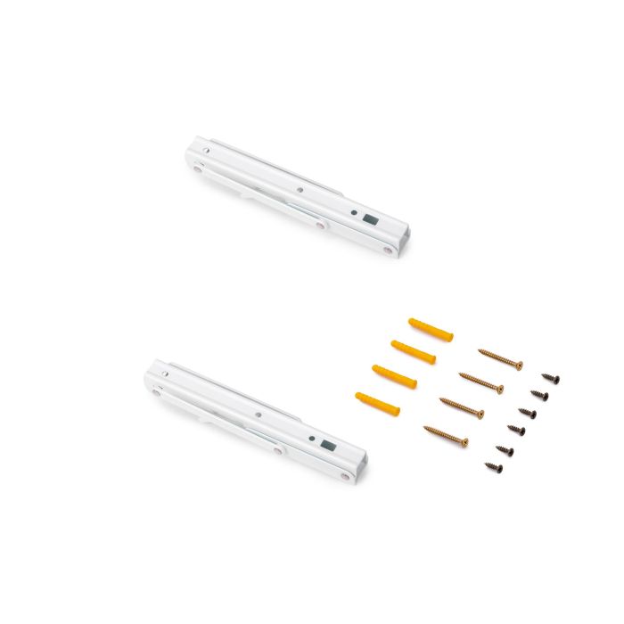 Emuca Juego de soportes plegables para estante, longitud 203mm, Acero, Pintado blanco 5