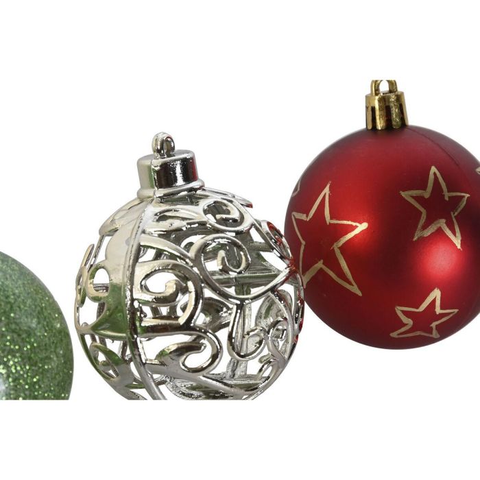 DKD Home Decor Bolas de Navidad Tradicionales Set 30 Unidades de 6cm - Decoración Multicolor PVC (Paquete 12x30x18cm) 2 DKD Home Decor Bolas de Navidad Tradicionales Set 30 Unidades de 6cm - Decoración Multicolor PVC (Paquete 12x30x18cm) 2