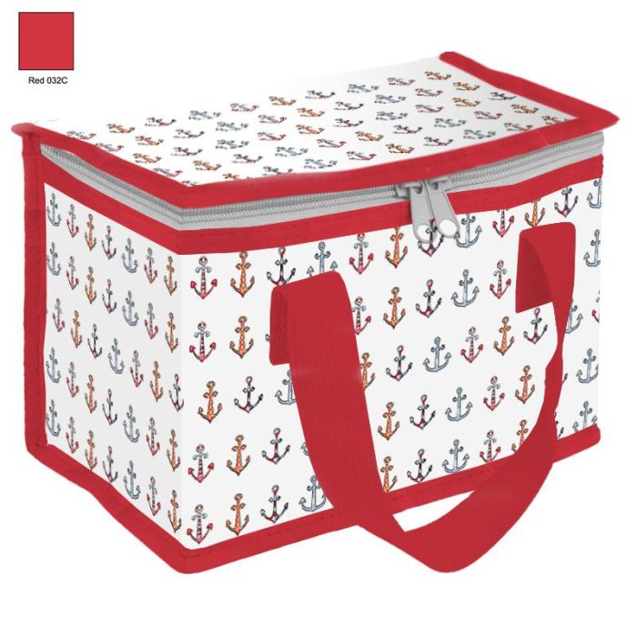 DKD Home Decor Bolsa Térmica Azul Rojo 14x13x21 cm PP Nylon Colección Costa Peces (6 Unidades) 1