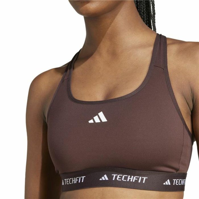 Sujetador Deportivo Adidas Techfit Medium Marrón 2