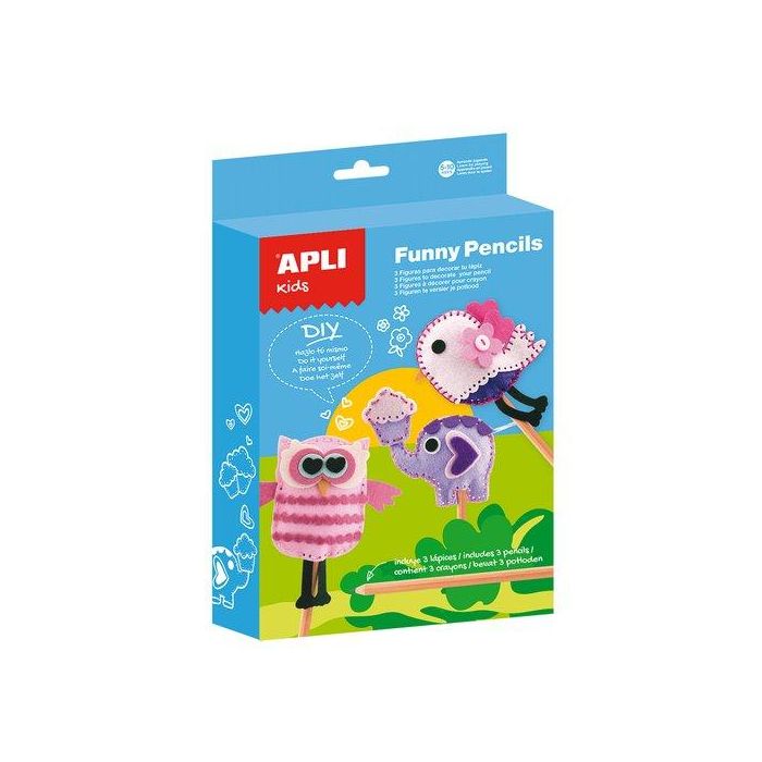Kit Apli Kids Funny Pencils Fieltro