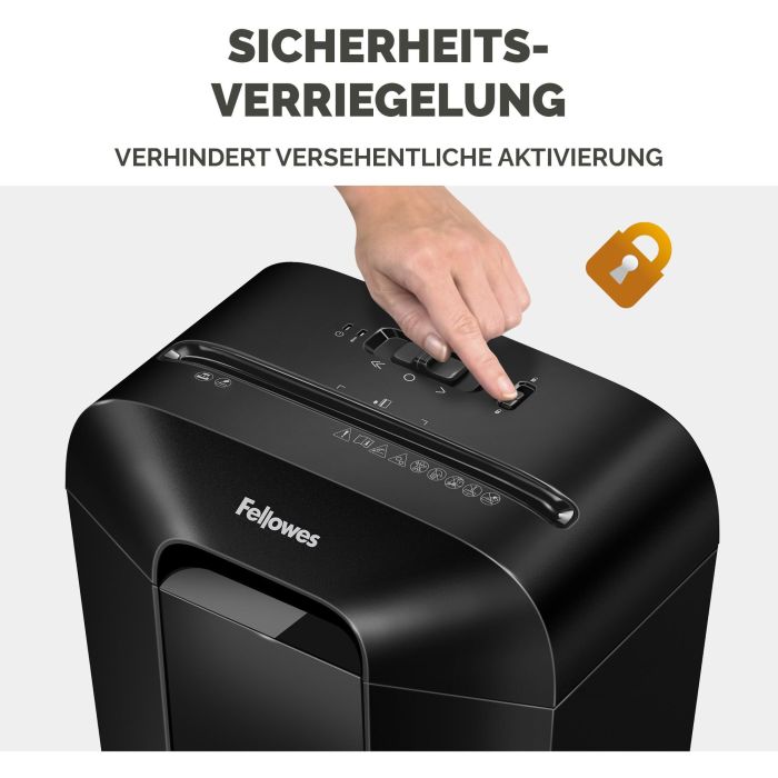 Fellowes LX50 4406001 Destructora de Papel Corte en Partículas 4x37mm P-4, 9 Hojas, 17L, Uso Hogar/Oficina, Negra 3 Fellowes LX50 4406001 Destructora de Papel Corte en Partículas 4x37mm P-4, 9 Hojas, 17L, Uso Hogar/Oficina, Negra 3