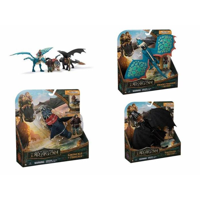 Dragones con vikingo 25,4x25,4x7,59 cm - modelos surtidos 11 Dragones con vikingo 25,4x25,4x7,59 cm - modelos surtidos 11