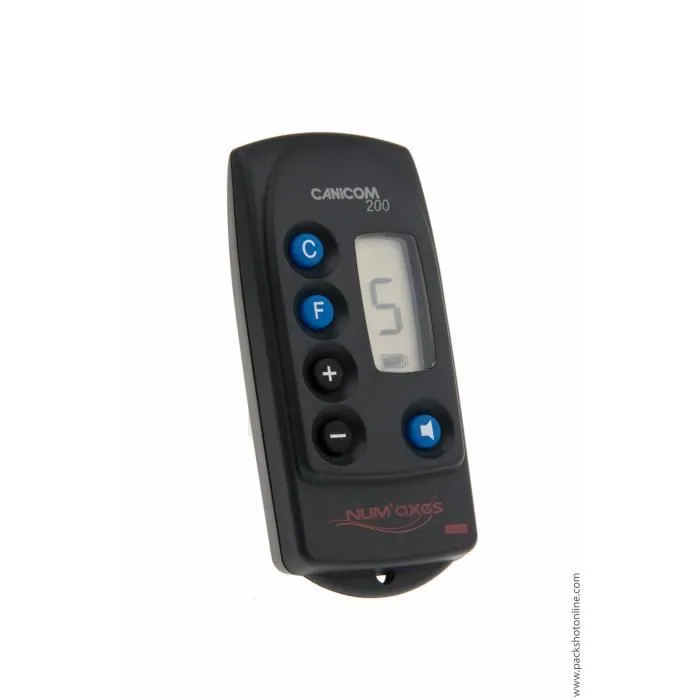 Num'Axes Set de entrenamiento remoto CANICOM 200m, 9 niveles de estimulación, control remoto y collar sumergible